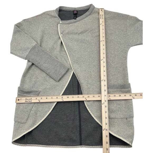 Gray Women's Open Front Sweater - Picture 4 of 5